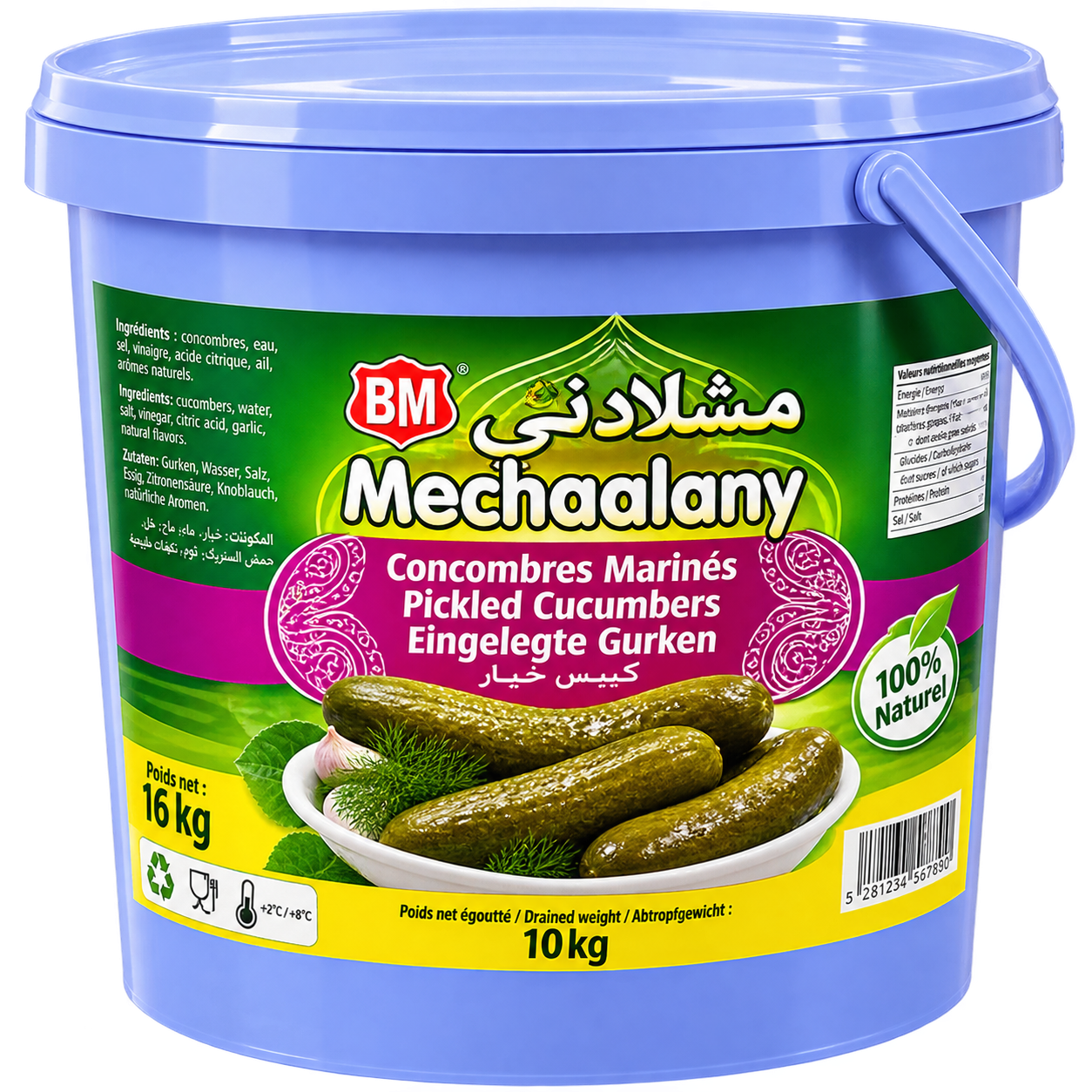 Concombres marinés 16kg